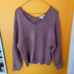 pink rose sweater size medium
